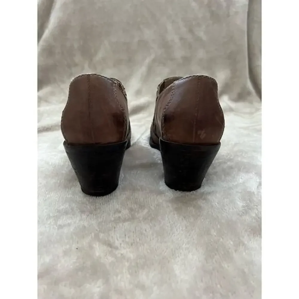 Levity Daisy Mae Leather Mules Western Style Brown Size 6 Women’s - Picture 2 of 6